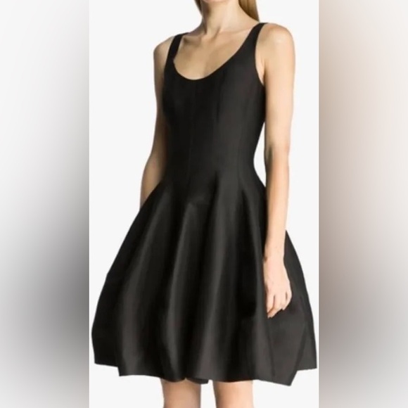 HALSTON HERITAGE Silk Faille Tulip DRESS Size 2  Green NORDSTROM - Picture 4 of 7